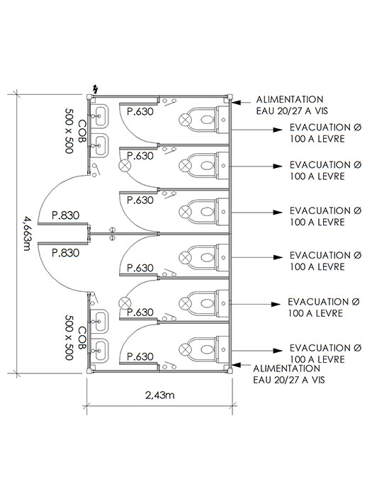 Batterie WC
